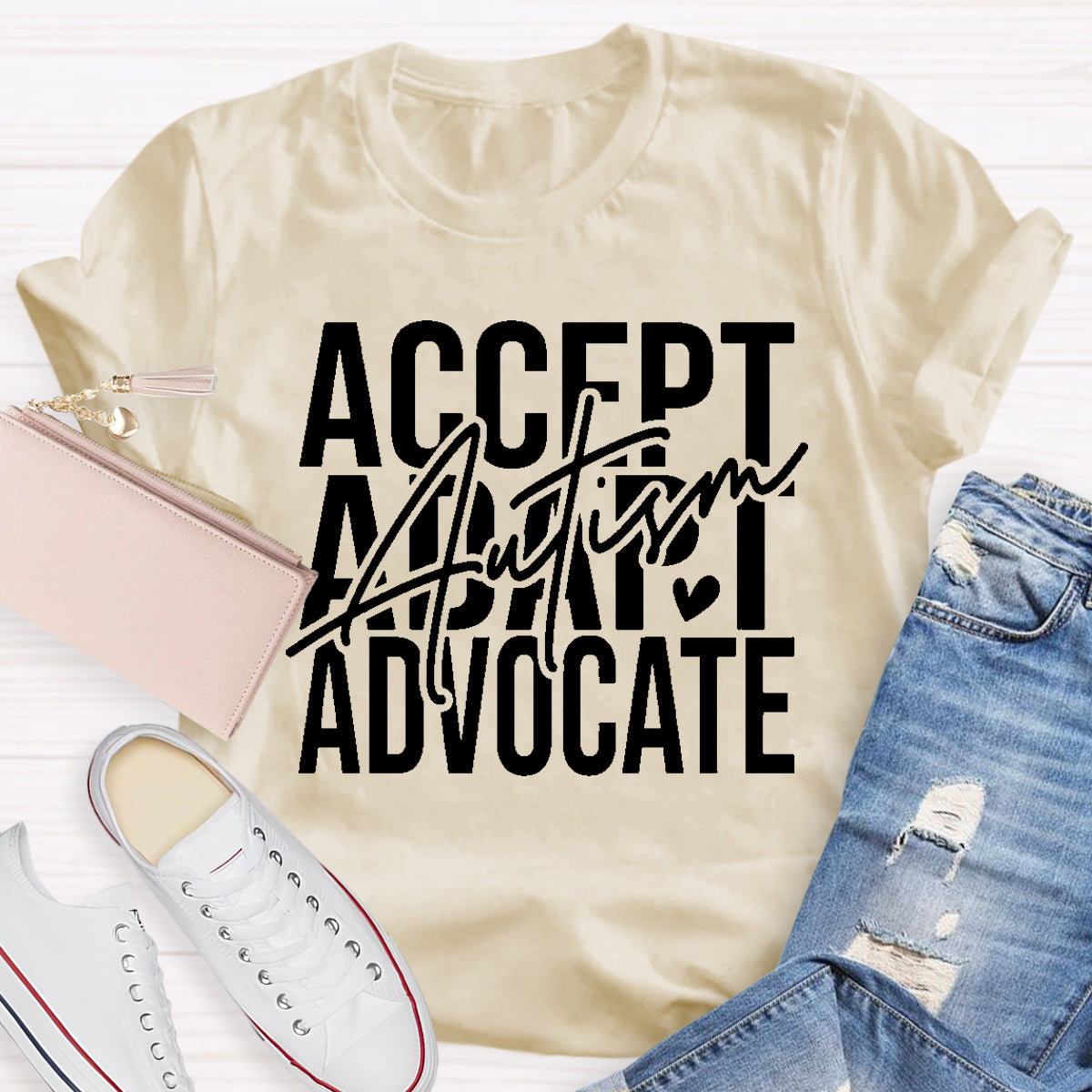 Accept Adapt Advocate Autism T-Shirt