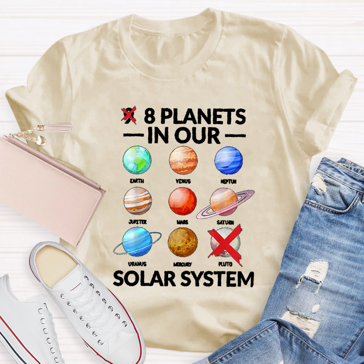 8 Planets In Our Solar System T-Shirt