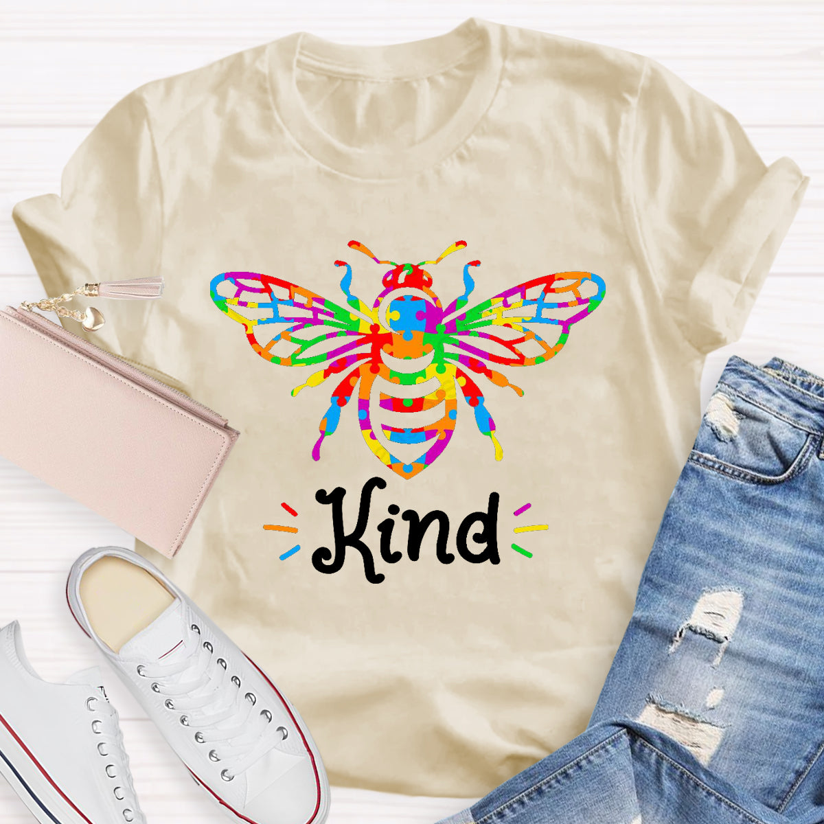 Colorful Bee Kind T-Shirt