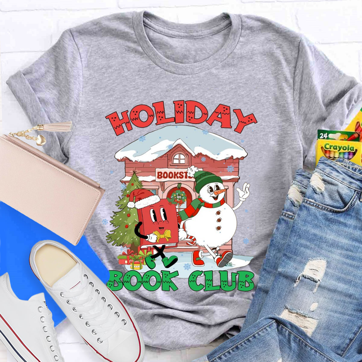 Christmas Holiday Book Club T-Shirt