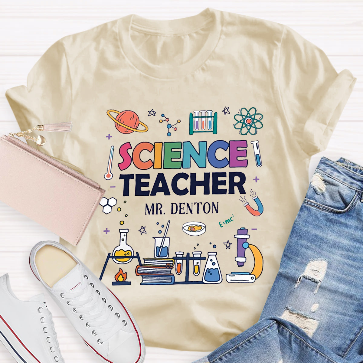 Personalized Science Teacher's Name T-Shirt