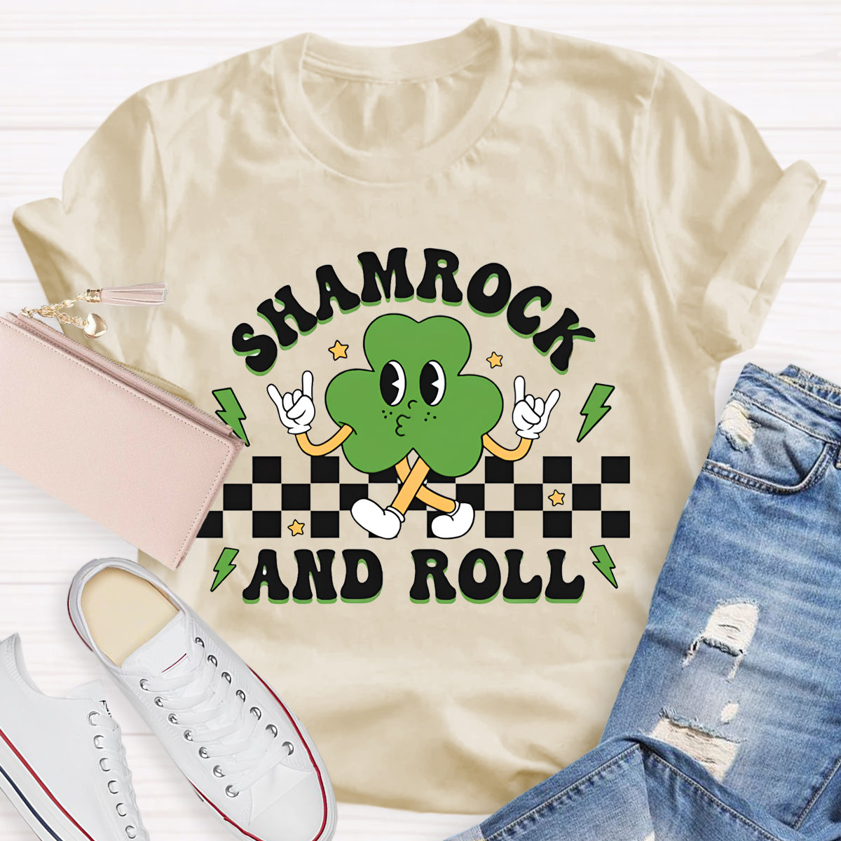 Shamrock And Roll  T-Shirt