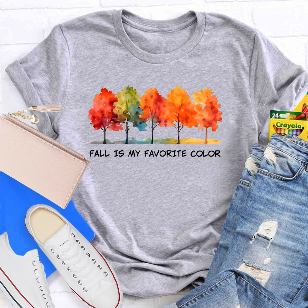 Fall Is My Favorite Color Teacher T-Shirt