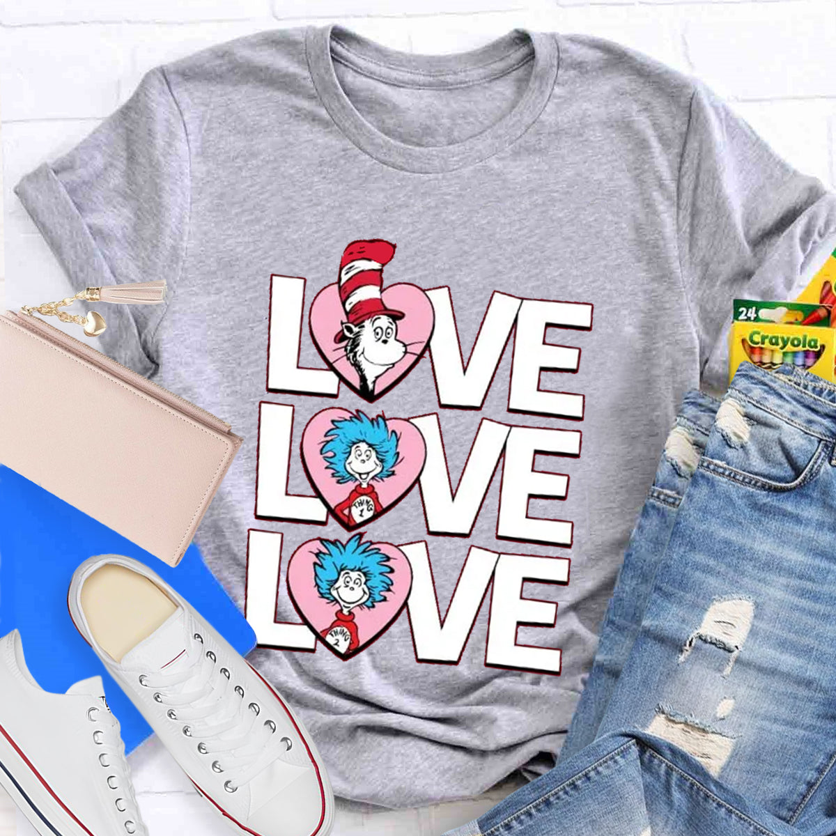 Valentine's Day With Pink Heart T-Shirt