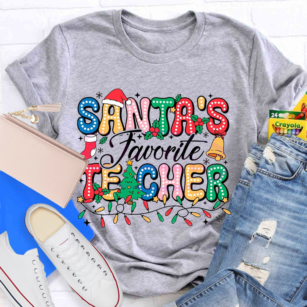 Santas Favorite Teacher T-Shirt