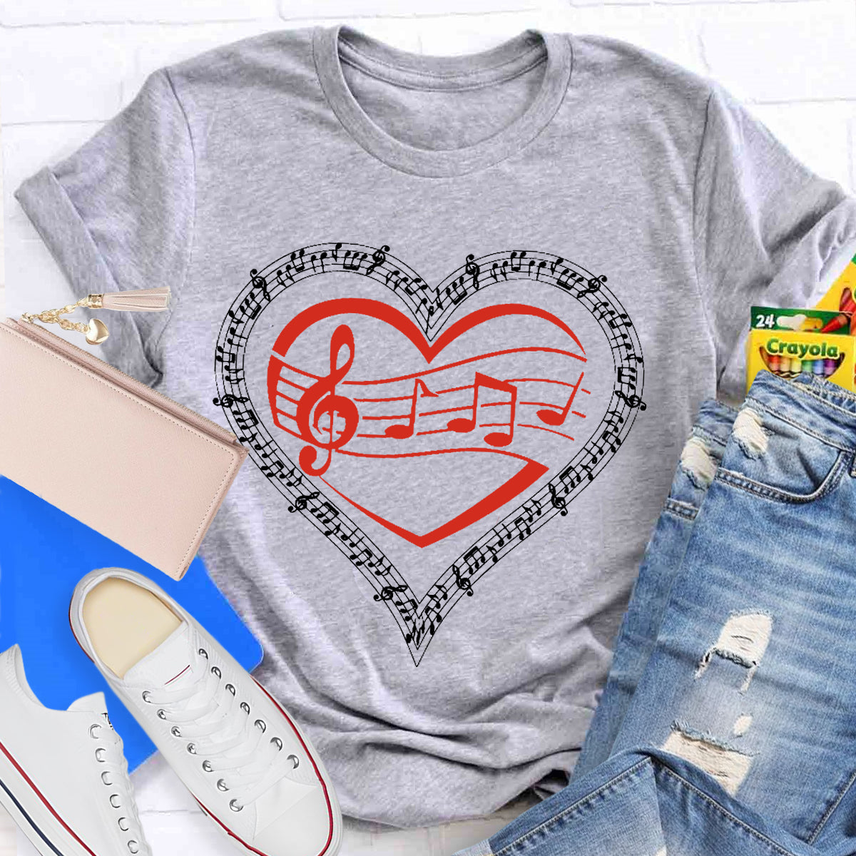 Musical Heart Teacher T-Shirt