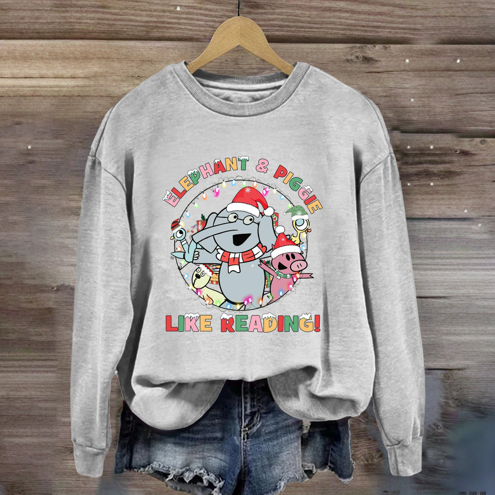 Elephant & Piggie Like Reading Sweatshirt