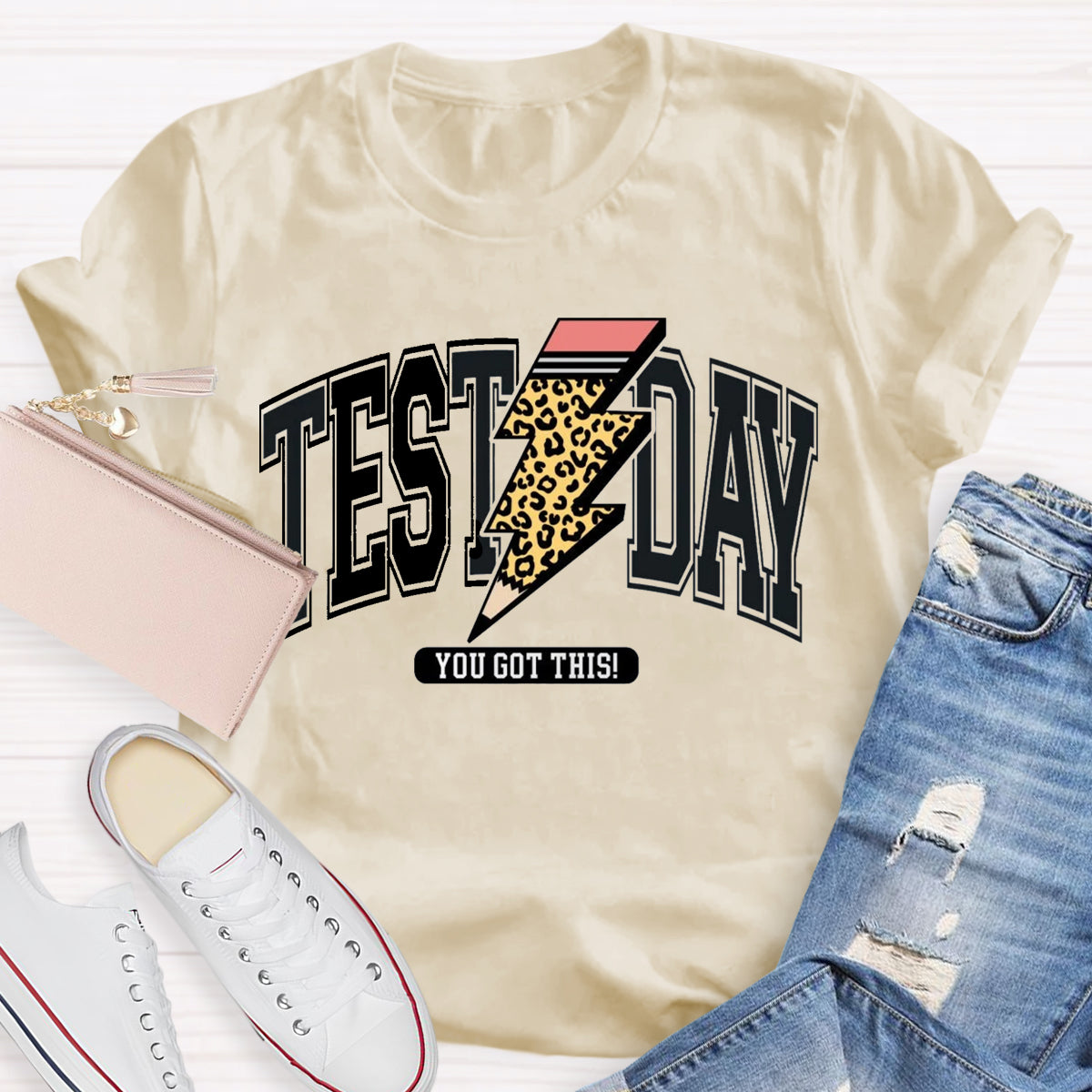 Leopard Lightning Test Day You Got This T-Shirt