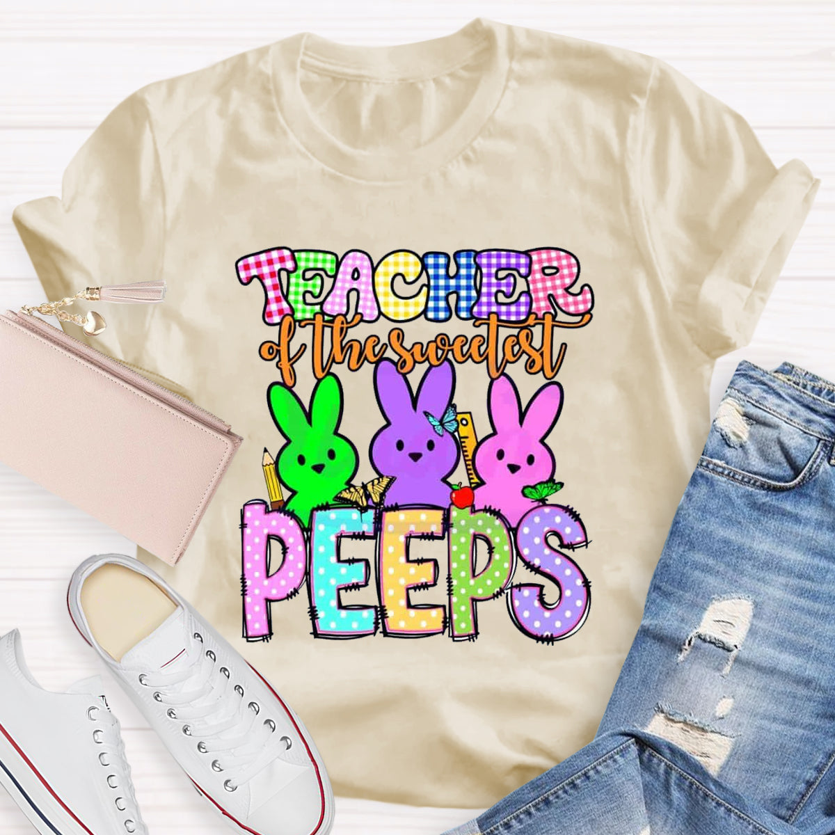 Teacher Of The Sweetest Peeps Teacher T-Shirt