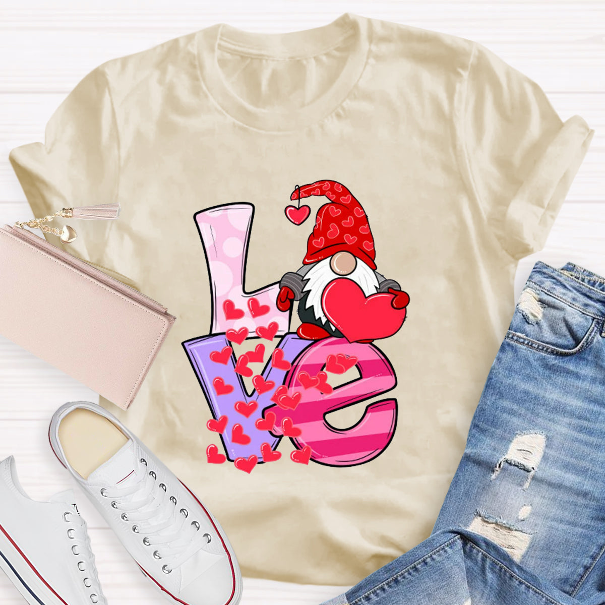 Love Gnome Hearts T-Shirt