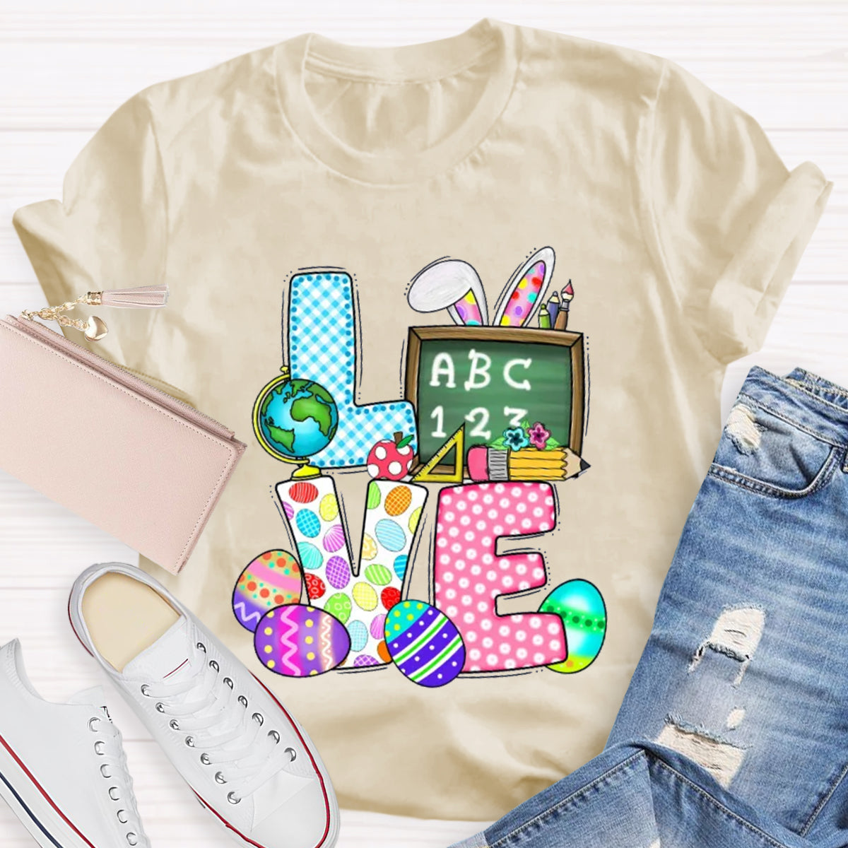 Love Easter Bunny Teacher T-Shirt