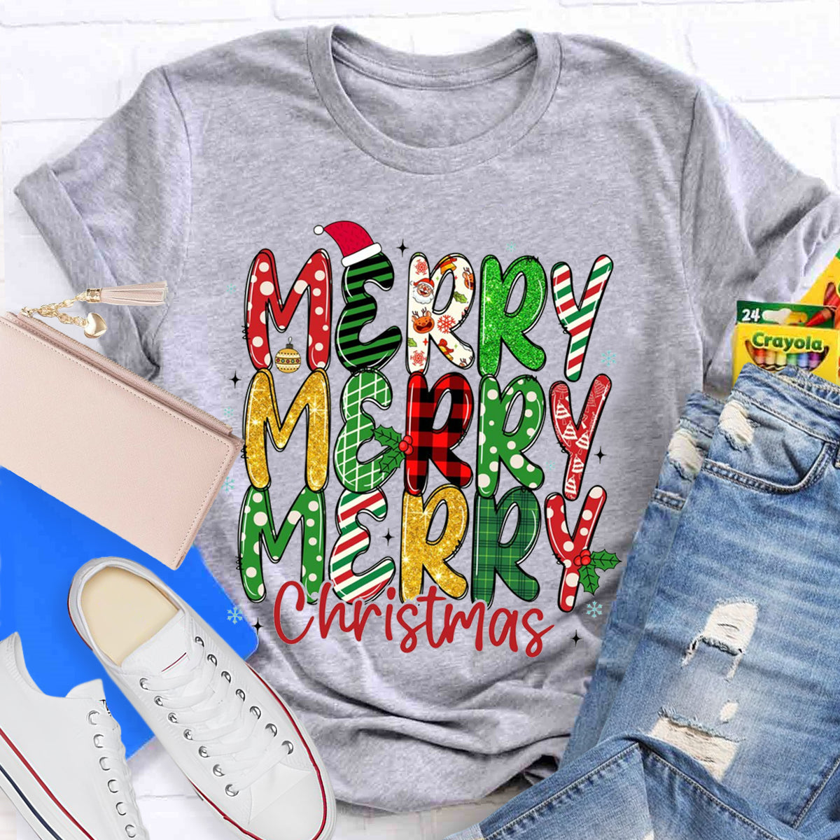 Merry Christmas Doodle T-Shirt