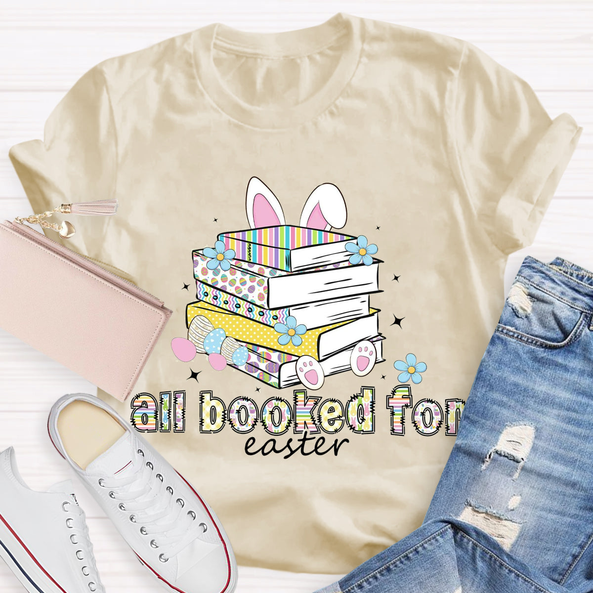 All Booked For Easter Teacher T-Shirt