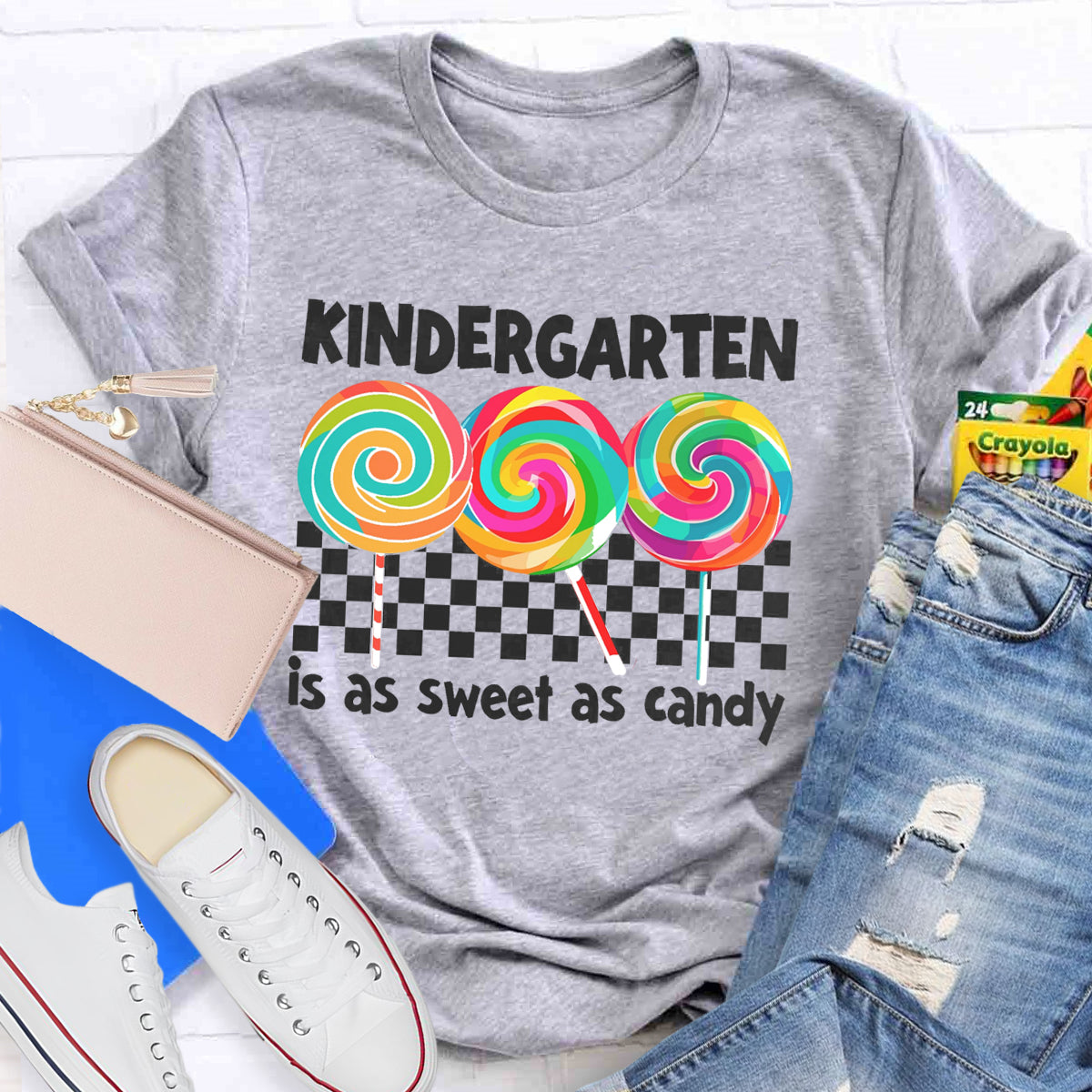 Kindergarten Is As Sweet As Candy Teacher T-Shirt