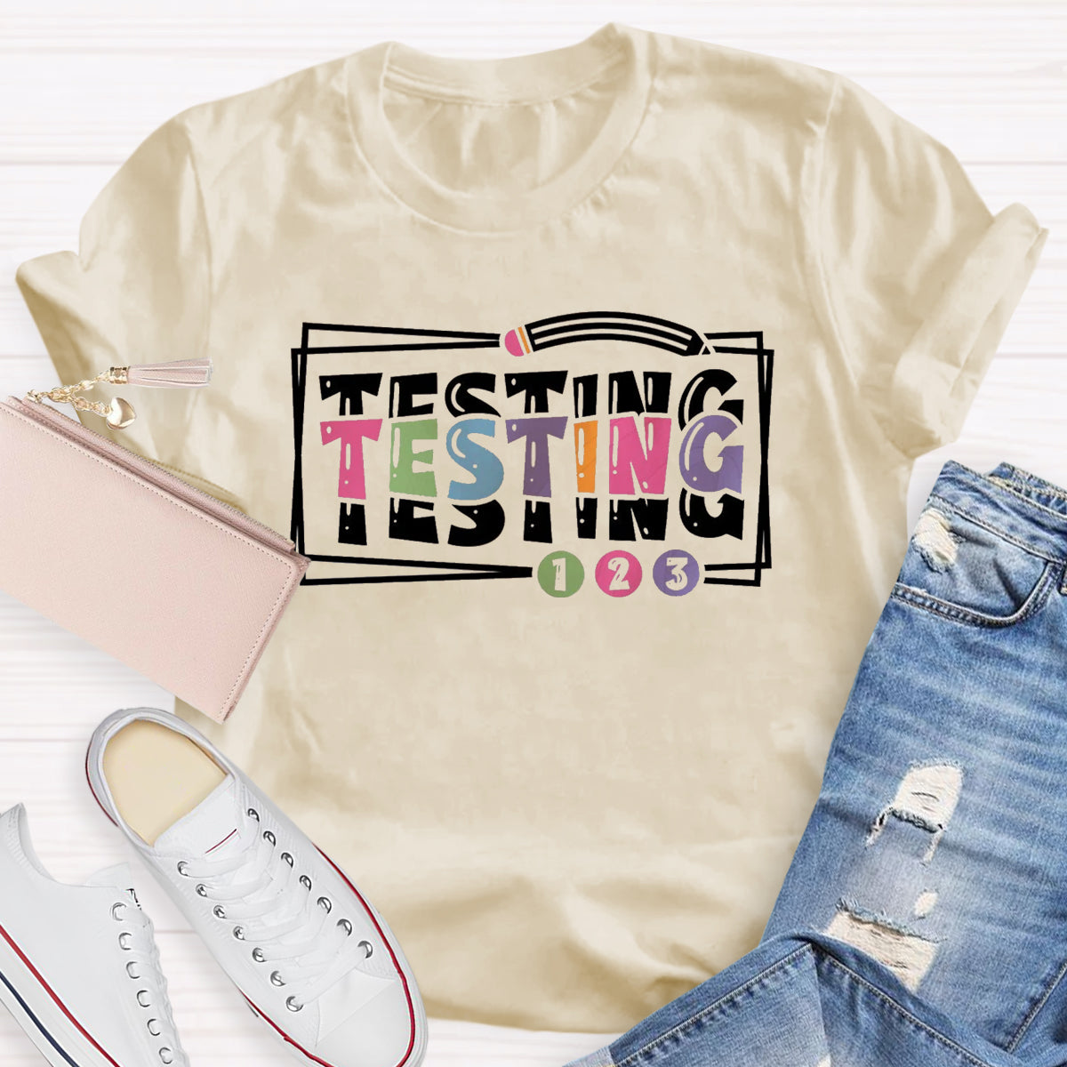 Testing 123 Teacher T-Shirt