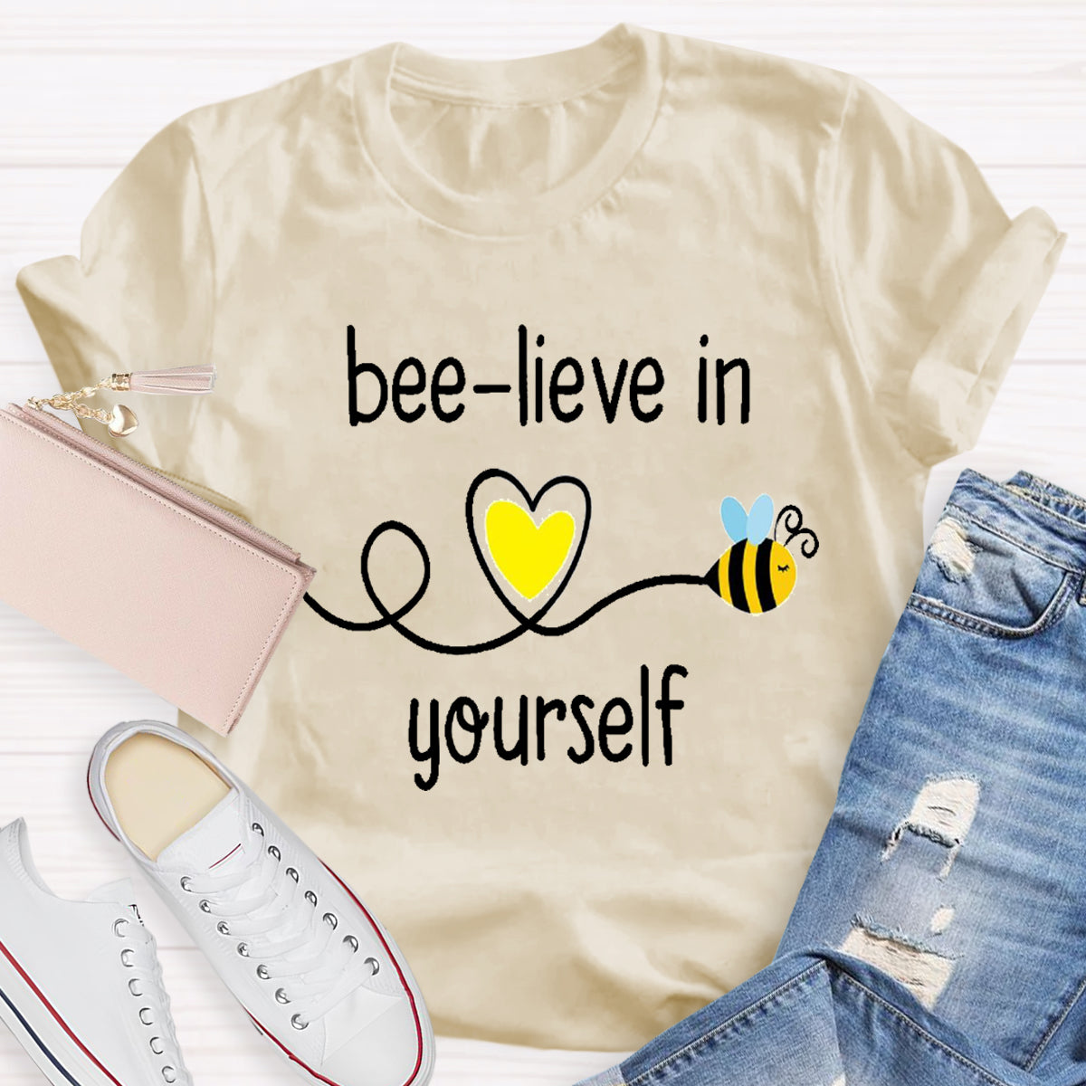 Bee-lieve In Yourself Teacher T-Shirt