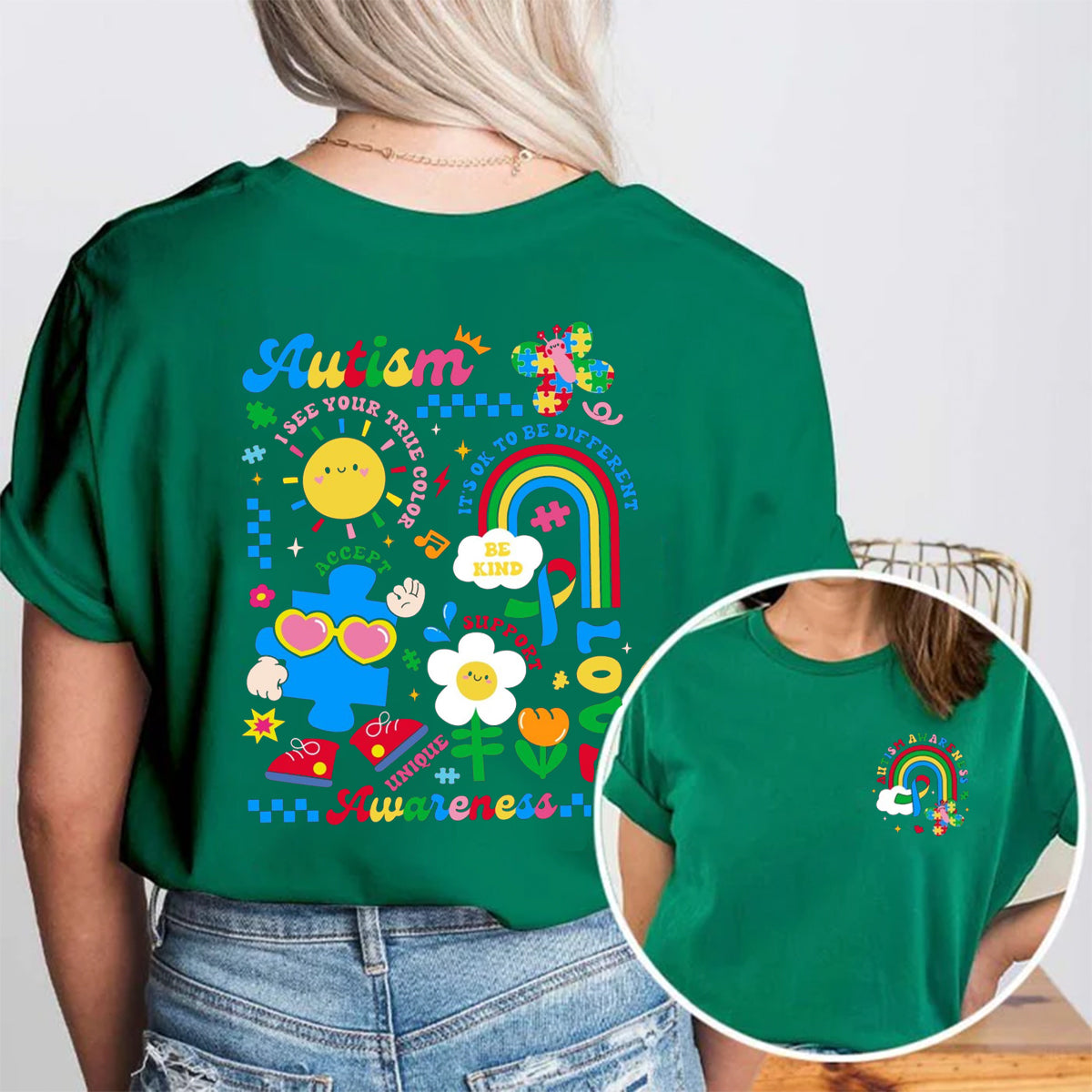 Autism Awareness Double Printed T-shirt