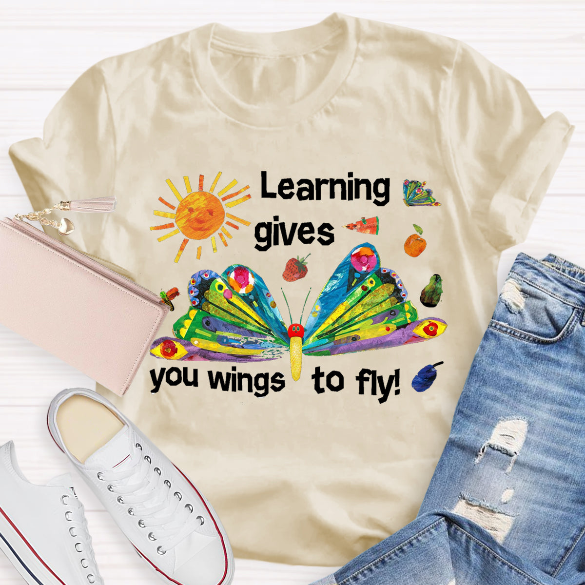 Learning Gives You Wings To Fly T-Shirt