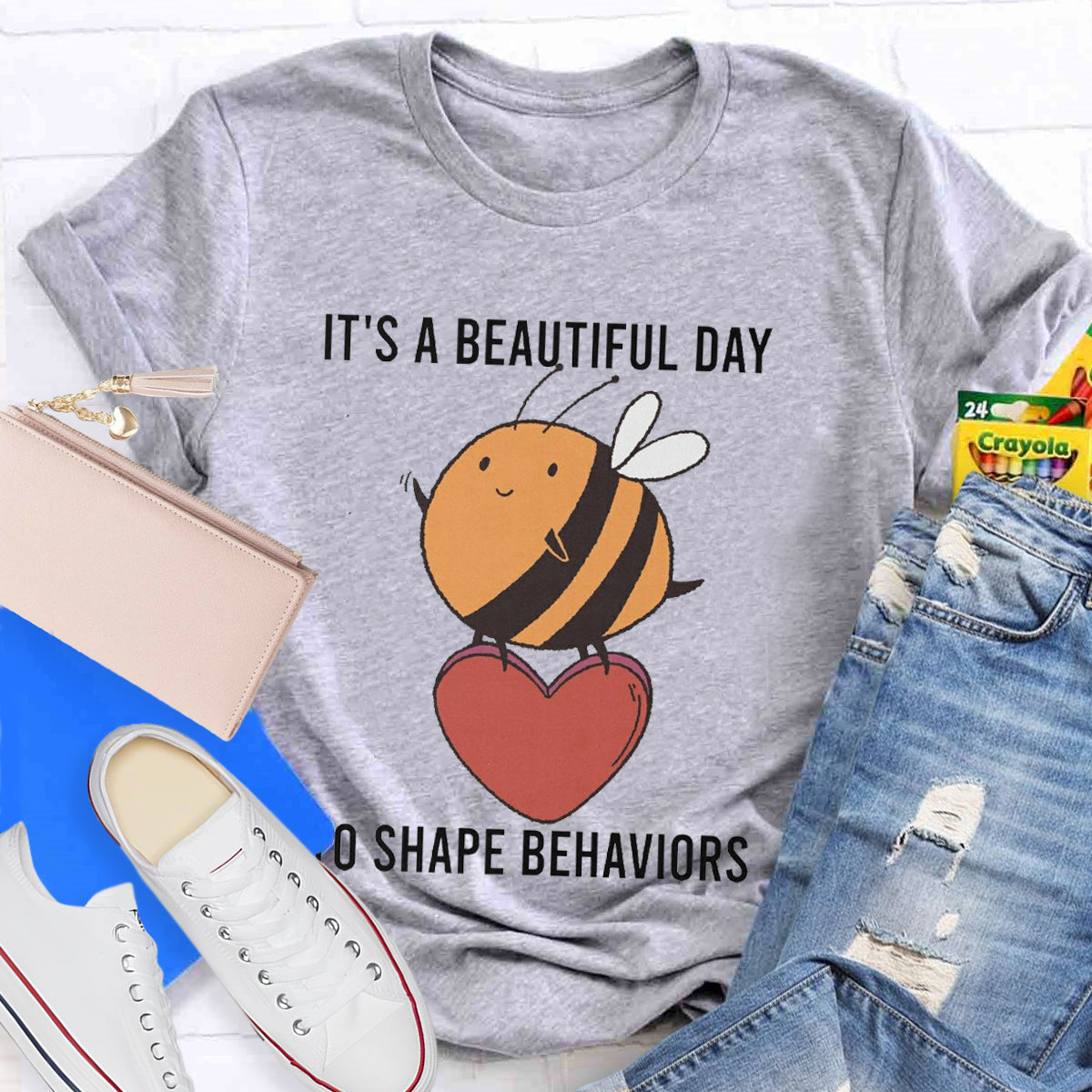 It's A Beautiful Day To Shape Behaviors Bee Lover Special Education T-Shirt