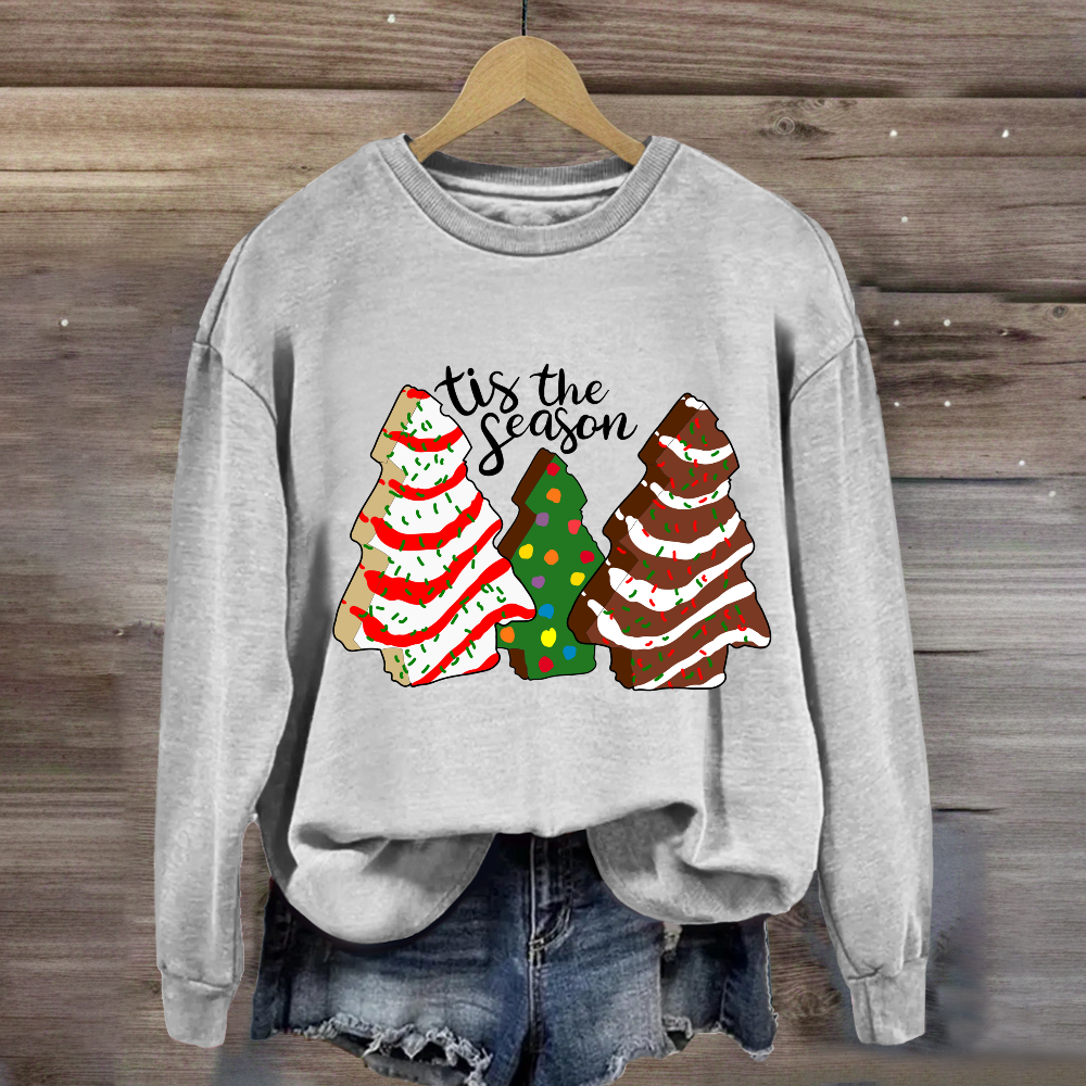 Tis the Season Christmas Tree Cakes Sweatshirt