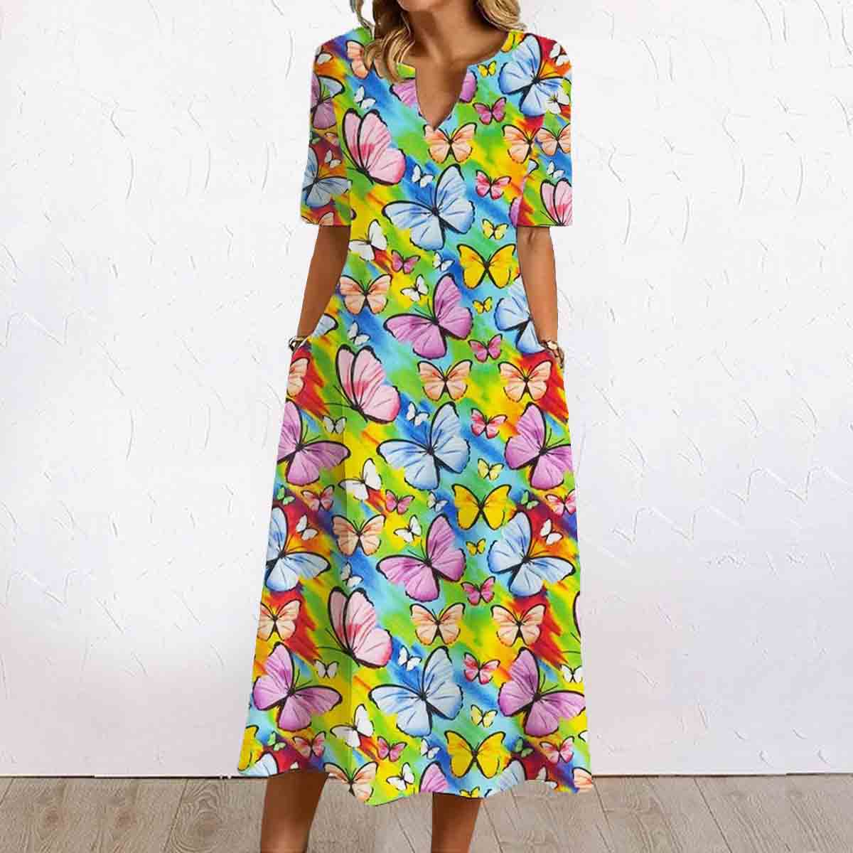 Rainbow Bright Butterflies Dress