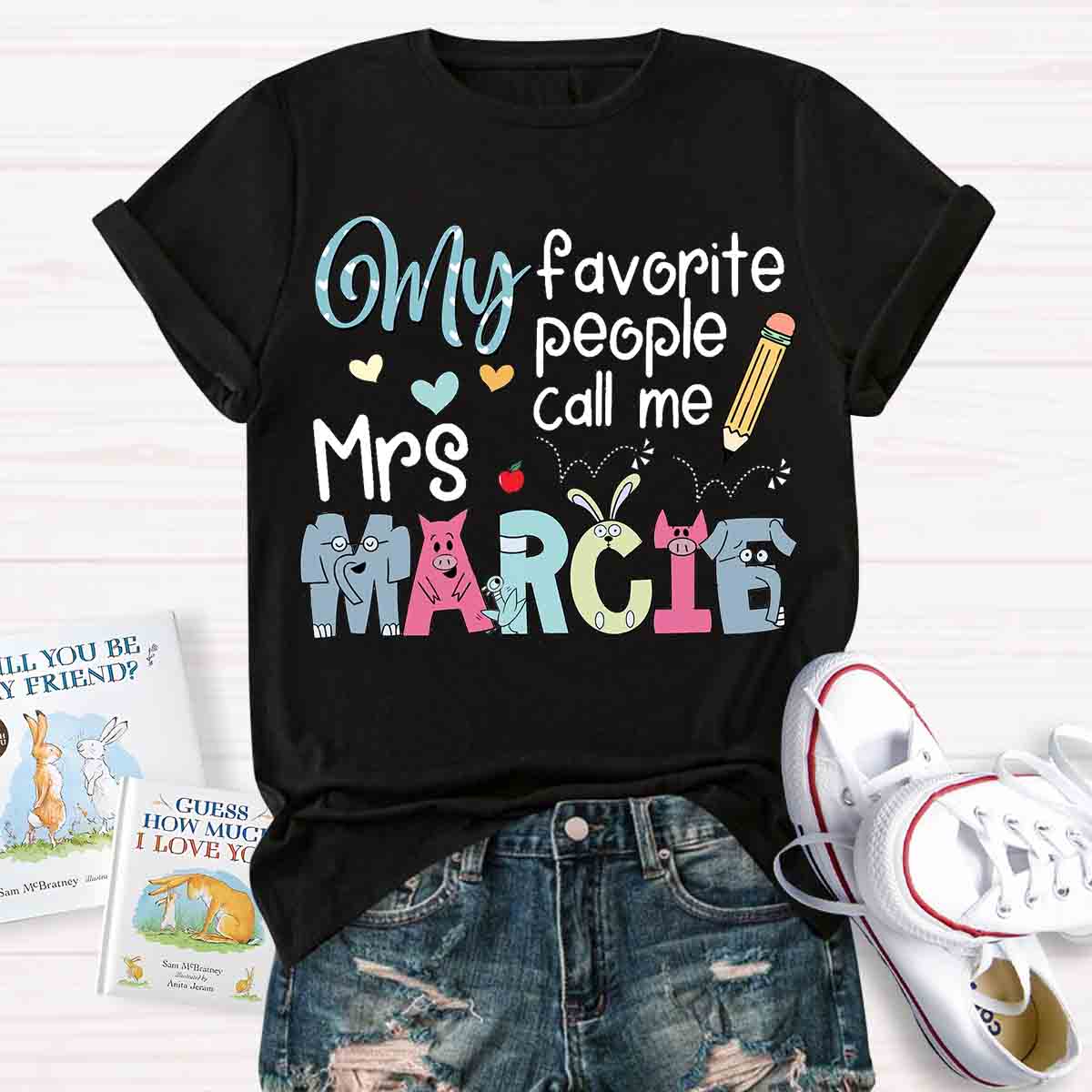 Personalized Teacher Name My Favorite People Call Me T-shirt