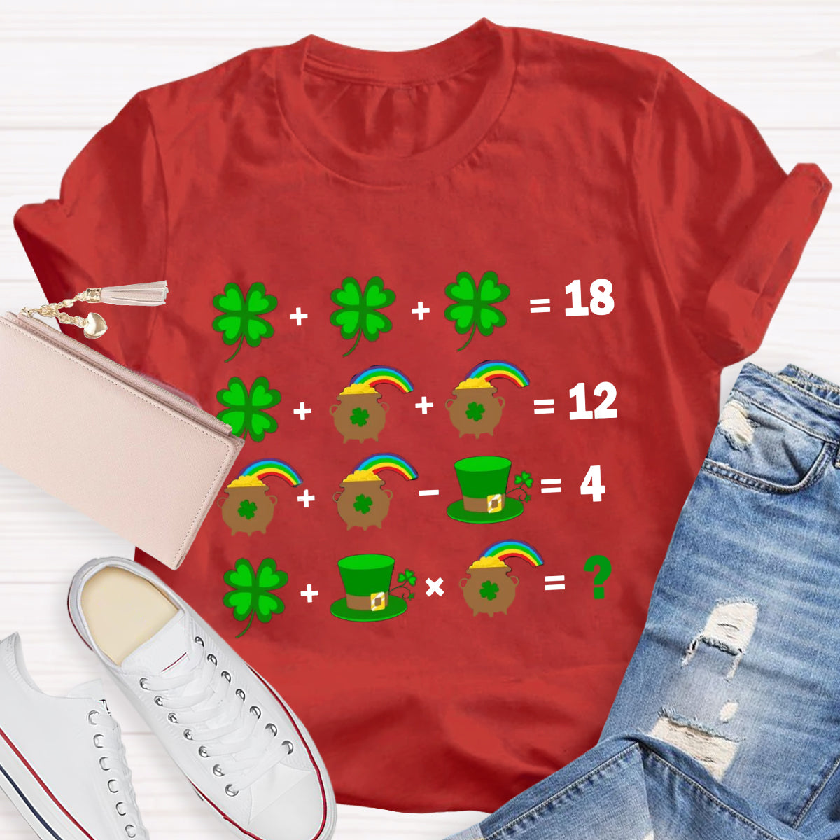 Math Teacher St Patrick's Day T-Shirt