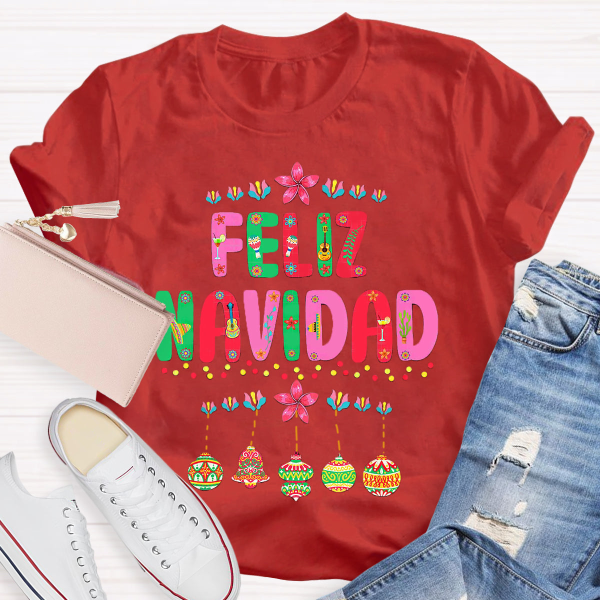 Feliz Navidad Spanish Teacher T-Shirt