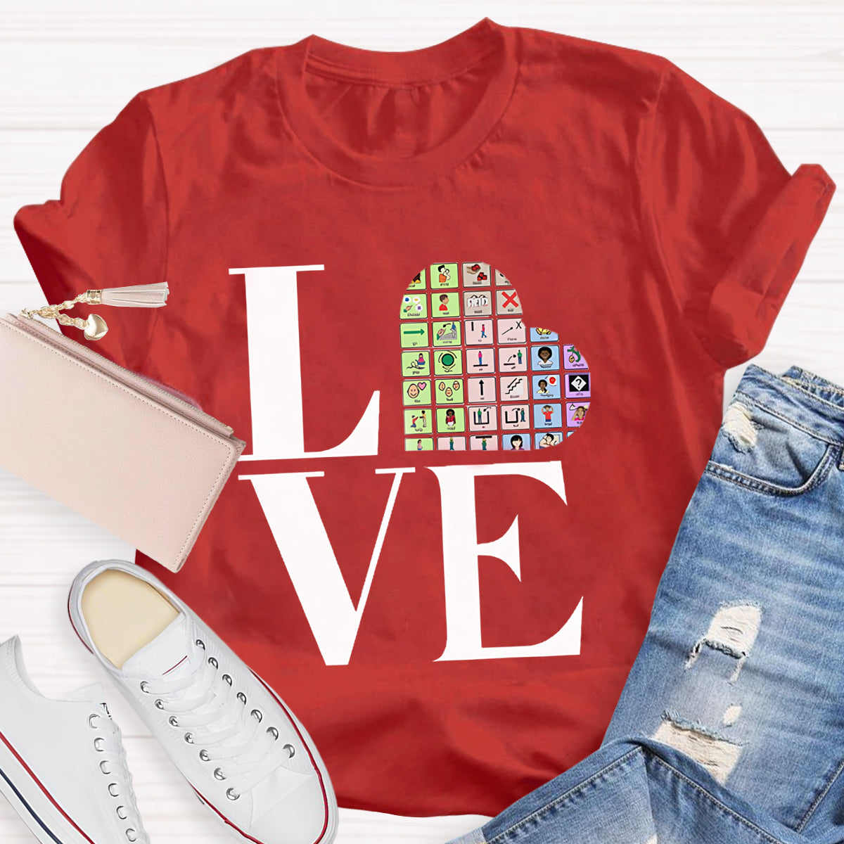 Valentine's AAC for Speech Therapist Teacher T-Shirt