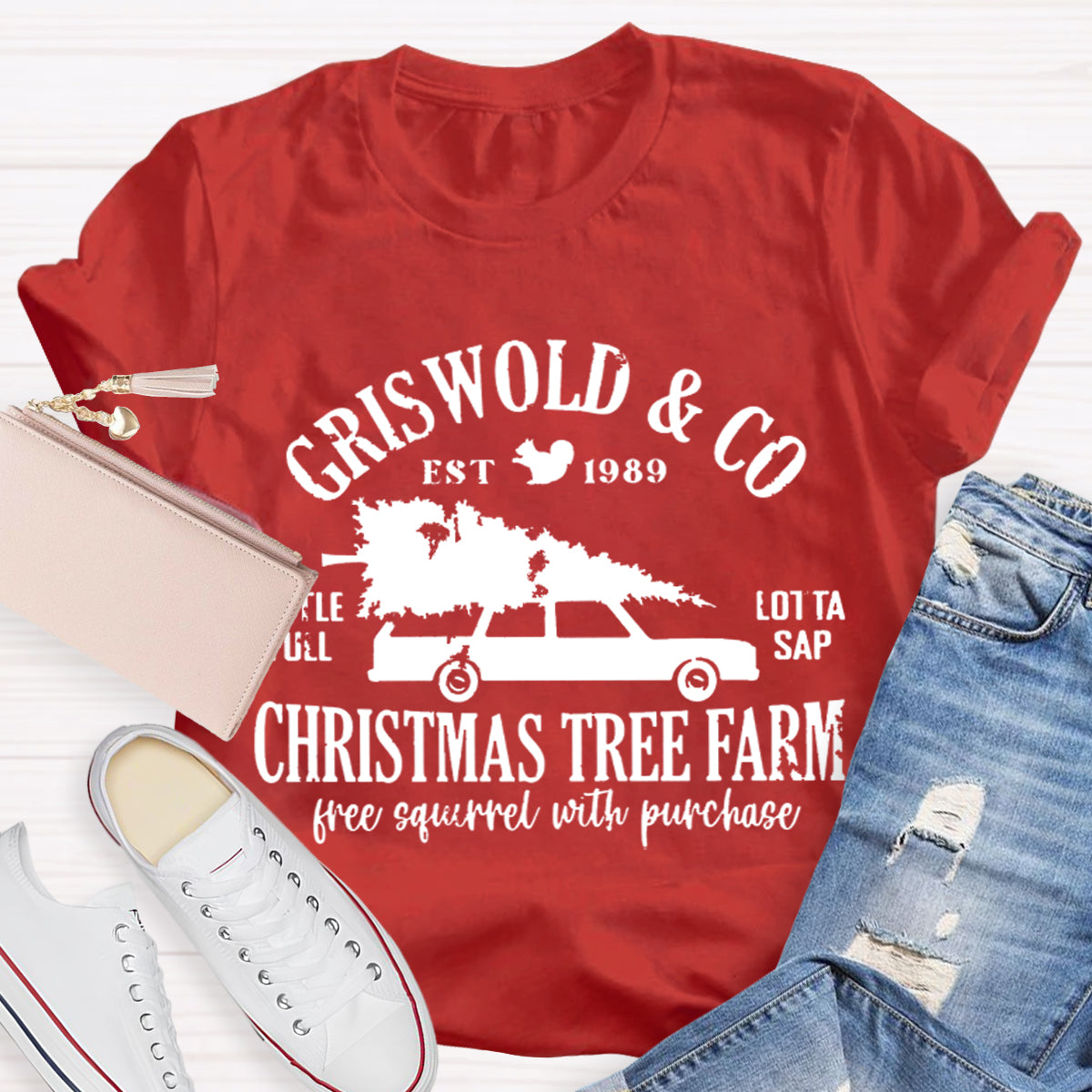 Retro Griswold Christmas Tree Teacher T-Shirt