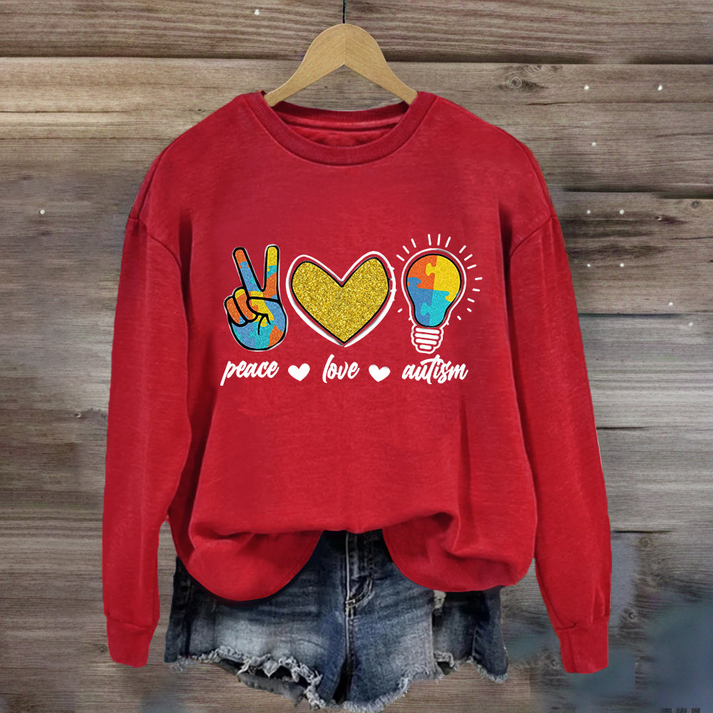 Love Peace Autism Sweatshirt