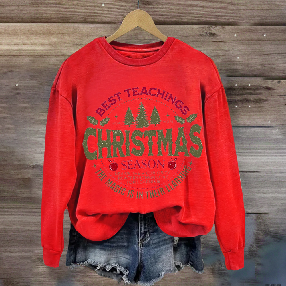 Comfort Colors Christmas Teacher Sweatshirt