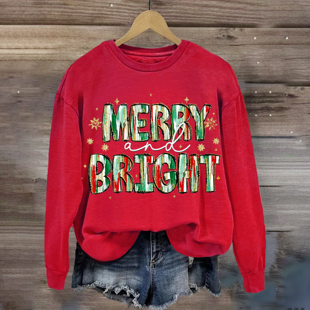 Merry And Bright Christmas Sweatshirt