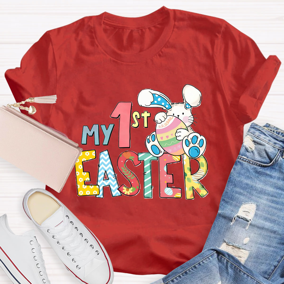 Personalized Grade My 1st Easter Teacher T-Shirt