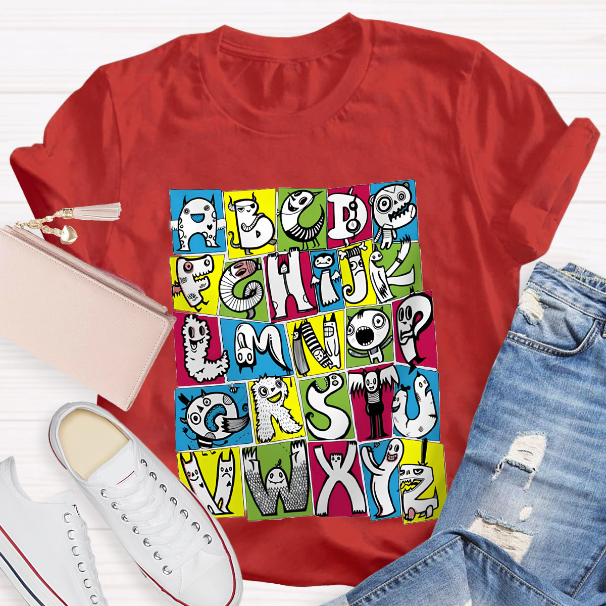 Funny Alphabet Teacher Shirt