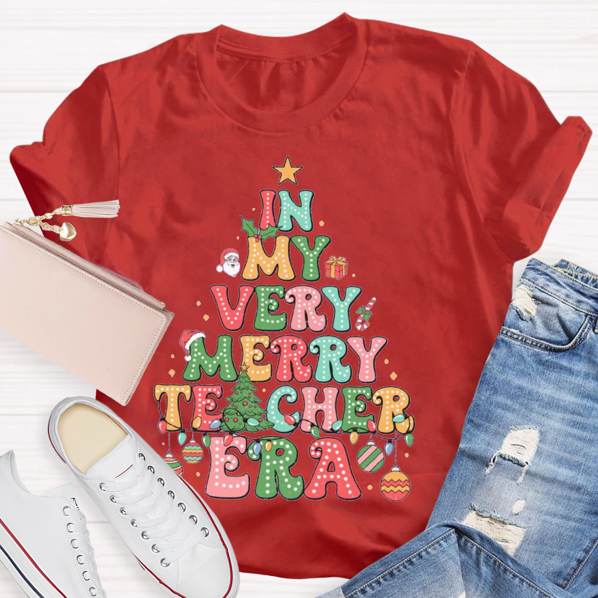 Christmas In My Very Merry Teacher Era T-Shirt