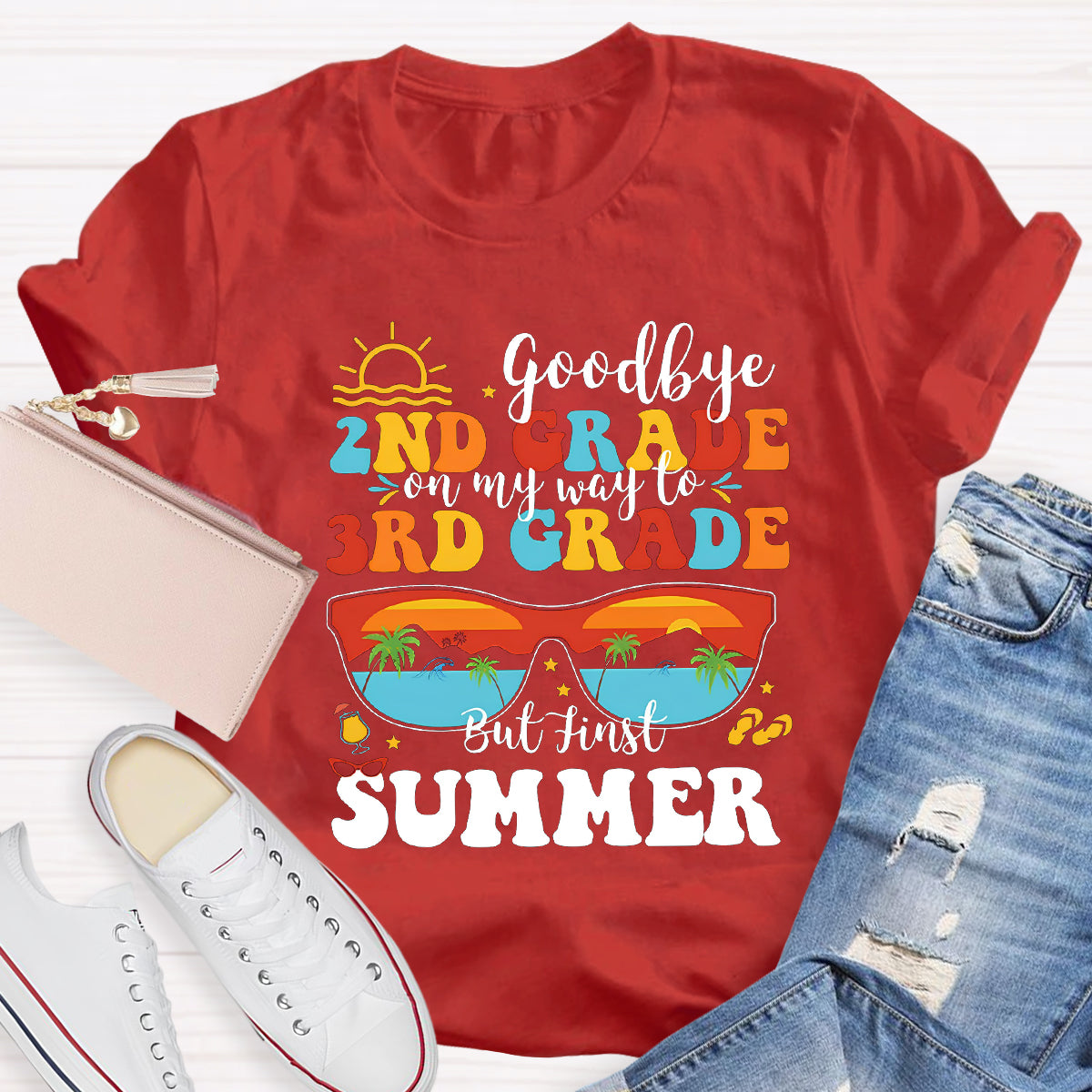 Personalized Grade Good Bye 2nd On My Way To 3rd T-Shirt