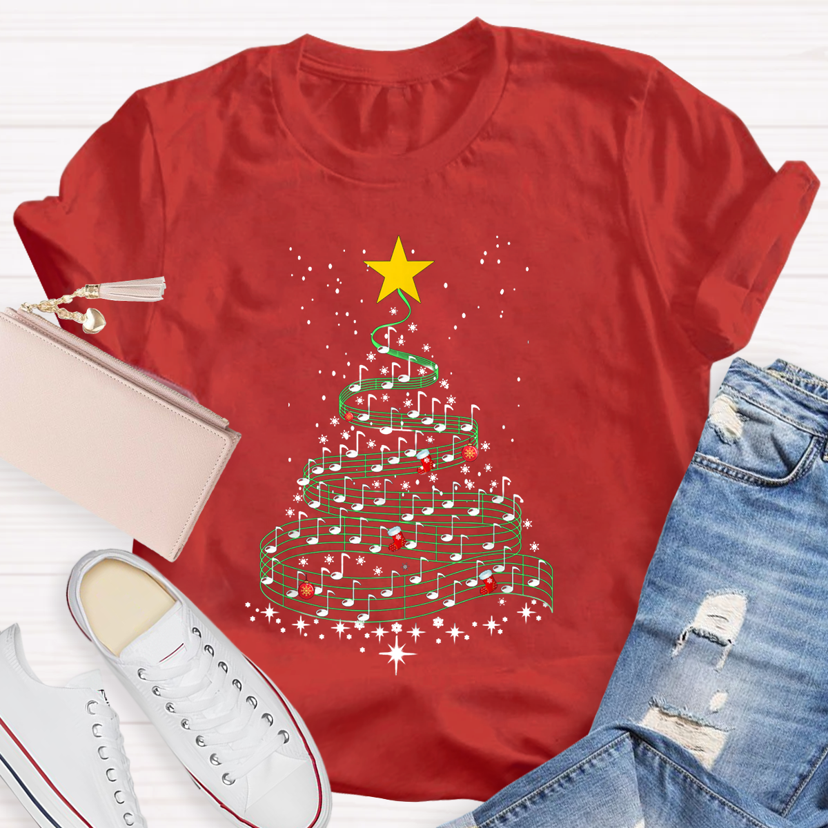 Christmas Tree Music Teacher T-Shirt