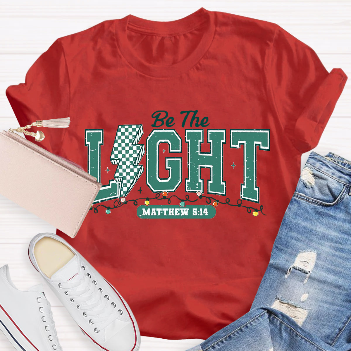 Be The Light Plaid T-Shirt