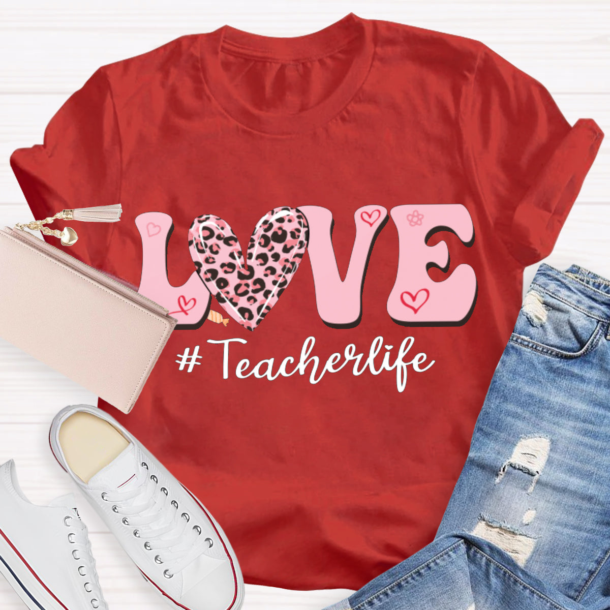 Love Valentine's Day Teacher T-Shirt