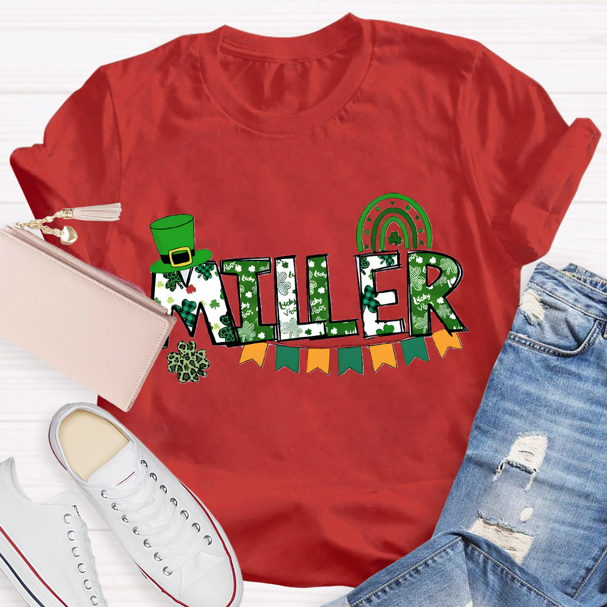 Personalized Name Saint Patricks Day Teacher T-Shirt