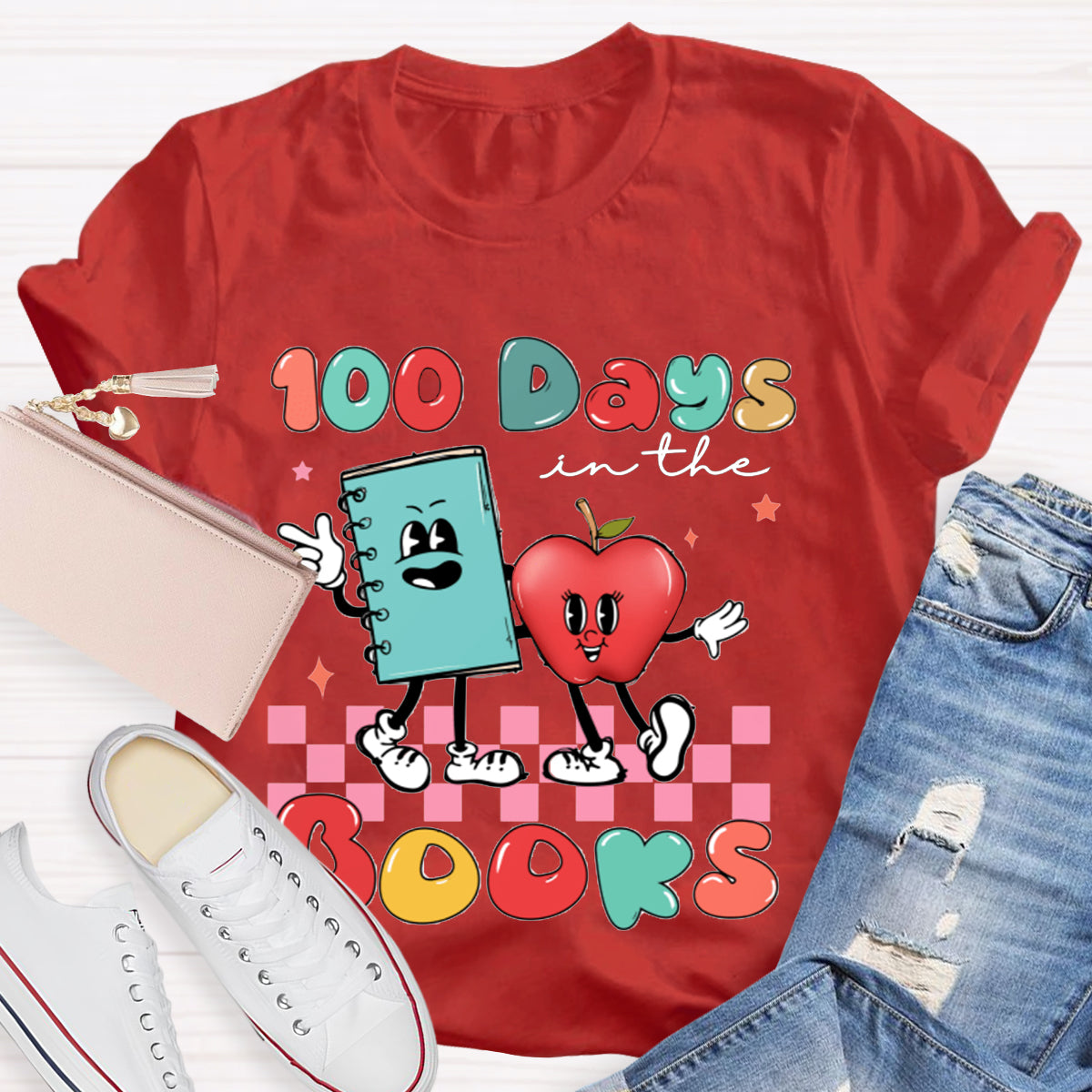 100 Days In The Books Teacher T-Shirt