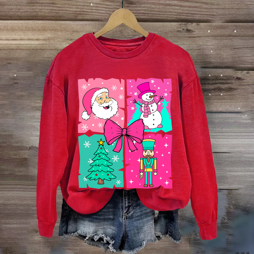 Holiday Season Pink Christmas Sweatshirt