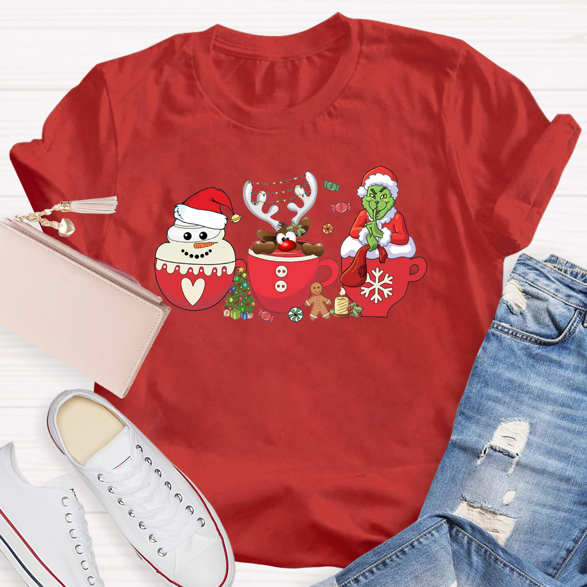 Retro Grinch Christmas Coffee T-Shirt