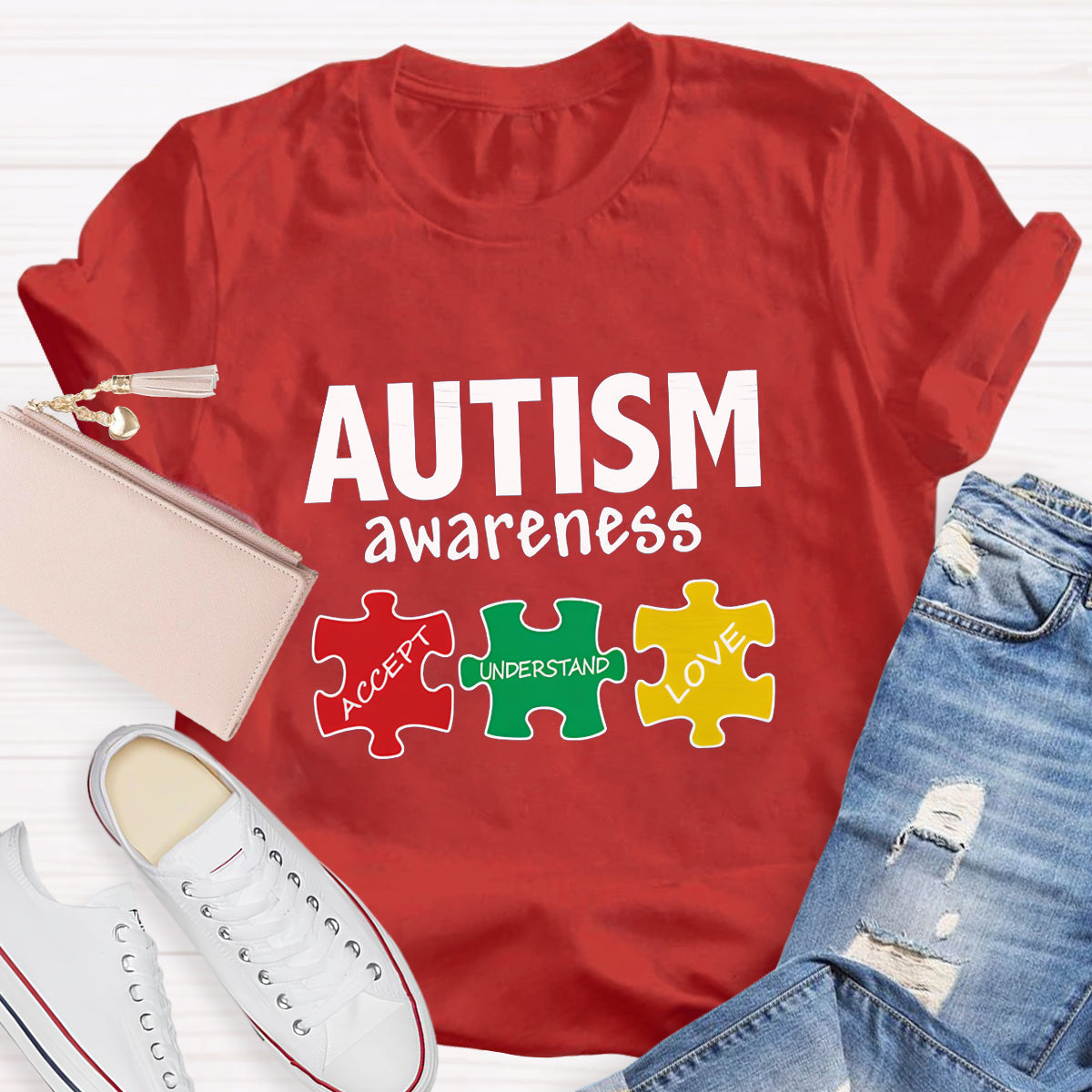 Autism Awareness Support Puzzle T-Shirt