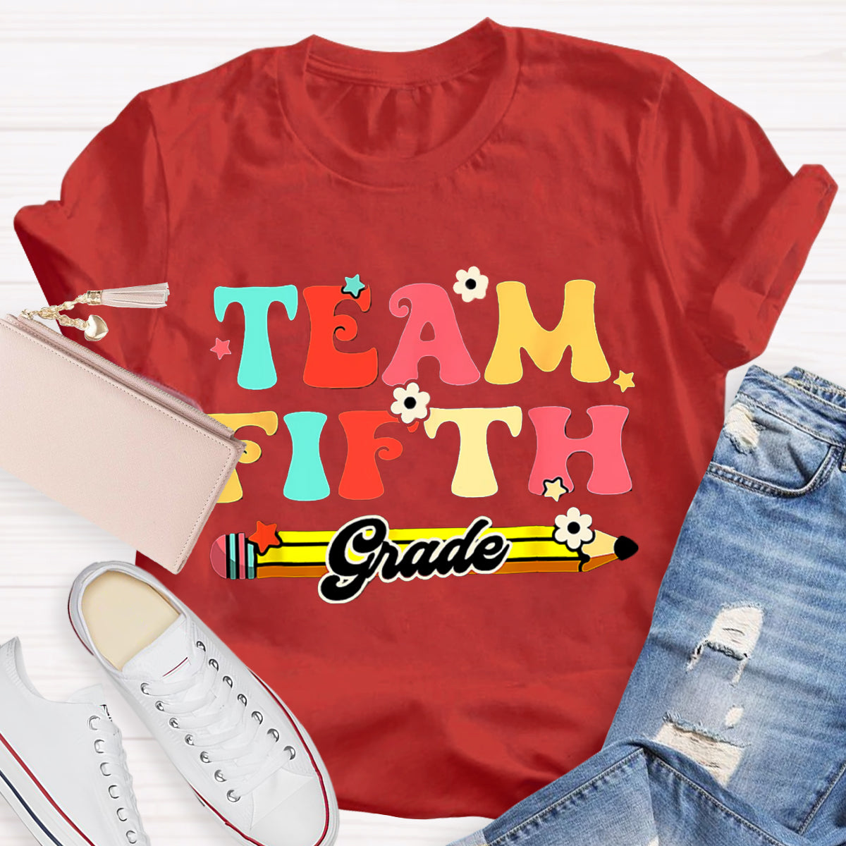 Personalized Grade Teacher Team T-Shirt