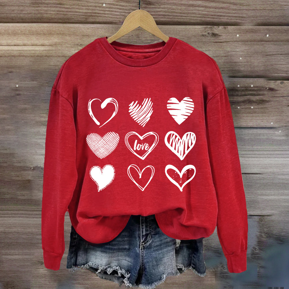 Valentine's Day Cute Love Heart Sweatshirt