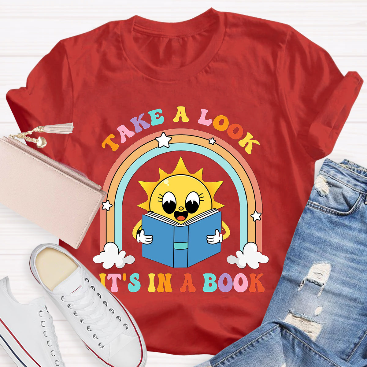 Take A Look It's In A Book Teacher T-Shirt