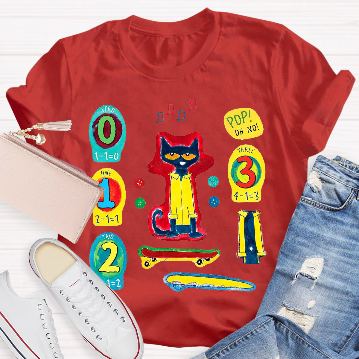 Pet Cat Funny Design Teacher T-Shirt