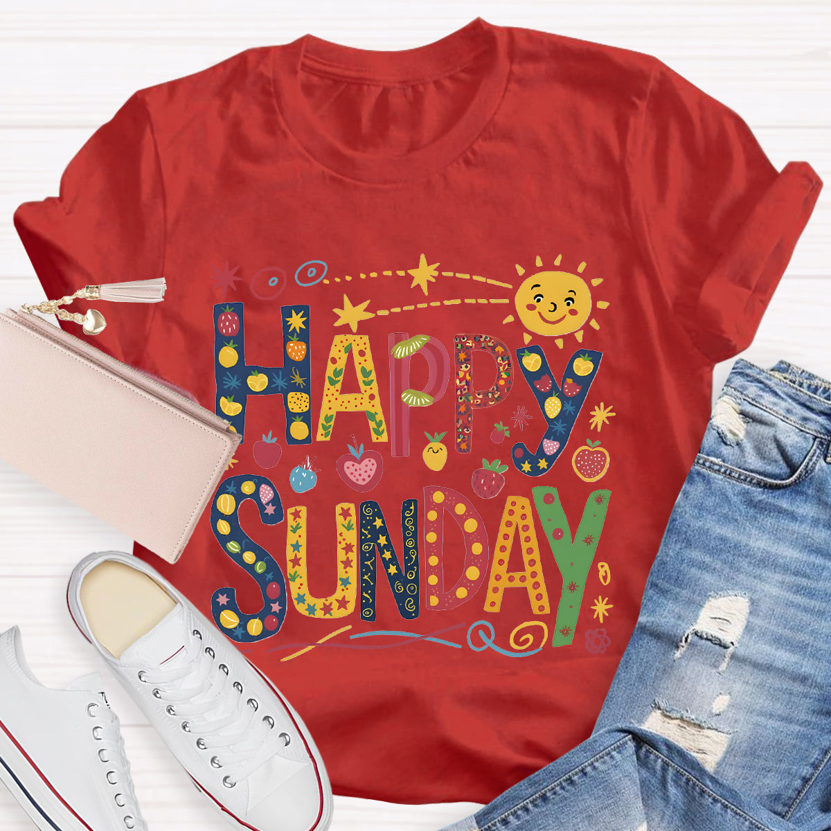 Happy Sunday Floral T-Shirt